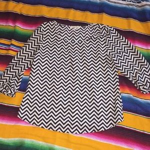 Silk chevron top